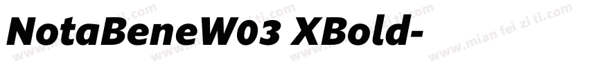 NotaBeneW03 XBold字体转换